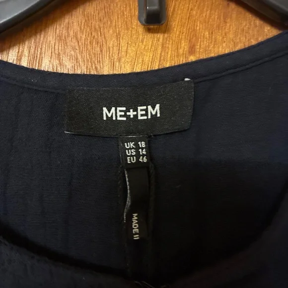 ME+EM Cheesecloth Relaxed Ruffled Midi Dress - Picture 3 of 4